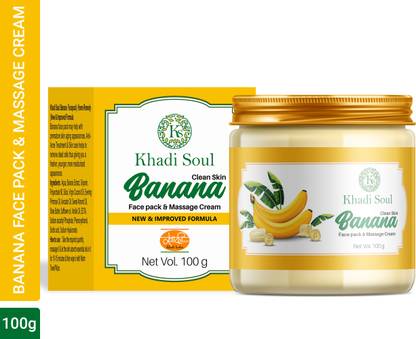 Khadi Soul Banana Face Massage & Face Pack (2 IN 1)|For Clear & Glowing Skin