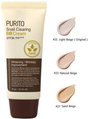 Purito Snail Clearing Bb Cream Spf38 Pa++ (21 Light Beige)
