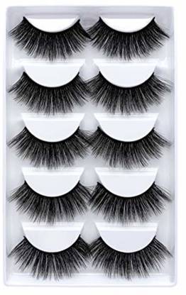 Vinayakart 5D False Eyelashes Long Lashes With Volume, Bulk Extensions Handmade Soft False Eyelashes ( 5 Pairs )