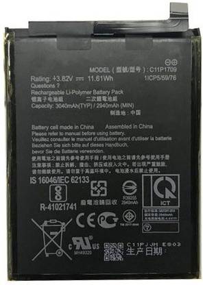 FliptrOn Mobile Battery For  Asus ZenFone Live L1 ZA550KL - 3040mAh
