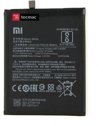 TecMac Mobile Battery For  XIAOMI Redmi Mi 6X Mi6X
