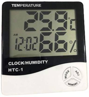CONAVA Humidity Time Display Meter with Alarm Clock, Wall Mount or Table Top Digital Multimeter