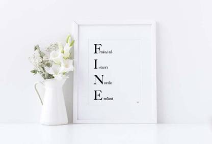 Fine acronym, Movie Poster Paper Print
