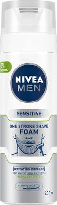 Nivea Men MEN Shaving Foam, , Sensitive One Stroke Shave