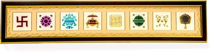 Artshaastr Ashtamangala with Frame Decorative Showpiece  -  9 cm