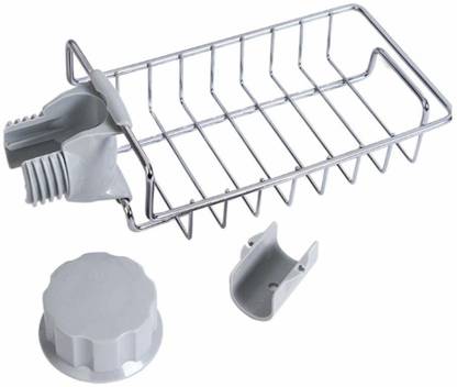 Top Trick Stainless Steel Kitchen Faucet Sink Sponge Hanging Tap Storage Holder Rack/Shelf Stainless Steel Wall Shelf