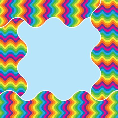 Sona Edons 100 cm Decorative Borders For Bulletin Board, Black Board, Windows Multicolour-Colourful Pattern -4 Border(Set OF 6) Chalkboard Sticker