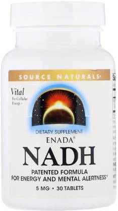 Source Naturals ENADA NADH, 5 mg, 30 Tablets