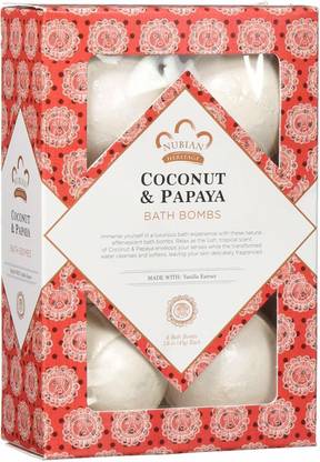 Nubian Heritage Coconut & Papaya Bubble Bath Bomb, 6 Count [CAT_4233]