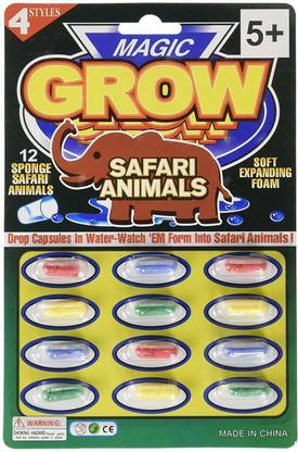 Quinergys Grow Capsules | Animal Dinosaur Sponge Toys Drop in Water Watch 'Em Form Into