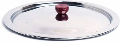 PRV Stainless Steel Multipurpose Lid/Cover with Knob suitable for Utensils, Tawas, Kadhais, Topes (36 CM )(SIZE 6) 14 inch Lid Set, Pack of 1