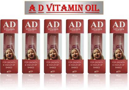 AD VITAMIN 100 % ORIGINAL BABY MASSAGE OIL PACK OF 6*100 ML (600 ML)