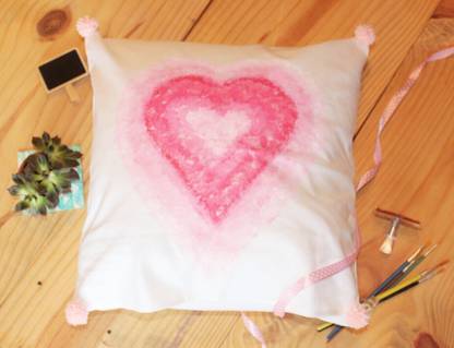 Kreative Keeda DIY Pillow Cover Painting kit Set of Two Paint Your own Design Pillow Cover Complete do it Yourself kit Acrylic 3.5 inch x 7.5 inch Painting