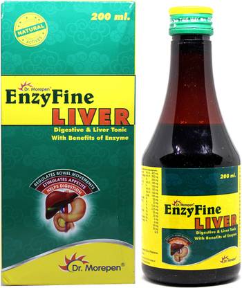 Dr. Morepen Enzyfine Liver Digestive & Liver Tonic with Benefits of Enzyme Syrup Pet Health Supplements
