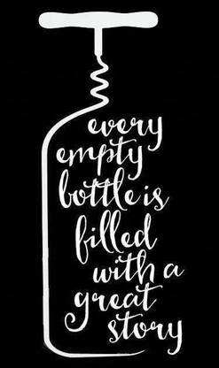 Nutts Every Empty Bottle is filled with a great story, Beer Love wall Poster Paper Print