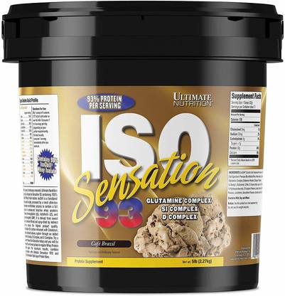 Ultimate Nutrition Iso Sensation 5lbs Cafe Brazil Whey Protein