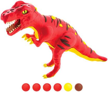 ROBOTIME ROBUD Build Dinosaur Figure with Modeling Clay-Dinosaur Toy Playset for Educational Learning-Creative DIY 3D Wooden Skeleton Puzzle-Ideal Christmas Birthday Gifts for Kids(T-Rex)