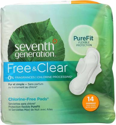 Seventh Generation Maxi Pads, Overnight Sanitary Pad