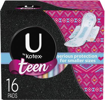 Kotex Tween Ultra Thin Pad, 16 Count Sanitary Pad