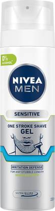 NIVEA MEN Shaving Gel, Sensitive One Stroke Shave