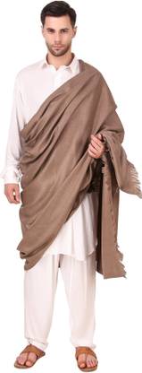 BRAVEZI Polyester Wool Blend Solid Men Shawl