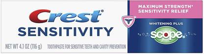 Braun Crest Sensi-Relief Whitening + Scope Minty Fresh Flavor Toothpaste 4.1 oz [CAT_4245] Toothpaste