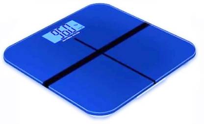 ritu creation Personal Human Body Weight Machine Digital 8MM Toughened Glass Blue Weighing Scale