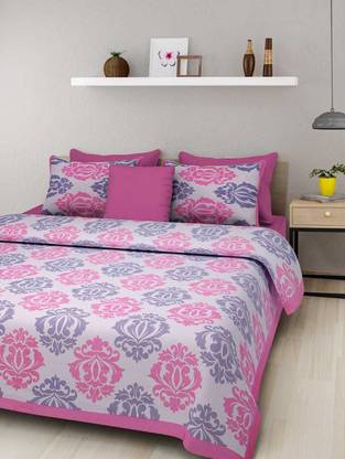 shree sd creation 170 TC Cotton Double Printed Flat Bedsheet