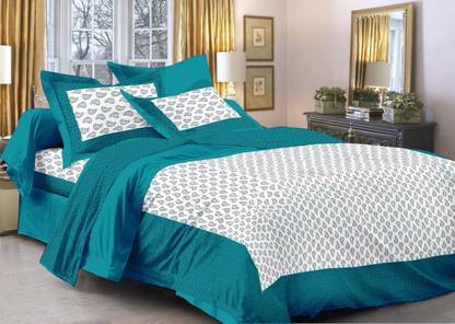 shree sd creation 170 TC Cotton Double Printed Flat Bedsheet