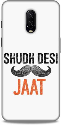 WolfMan Back Cover for Oneplus 6T (A6010) (Shudh Desi JAAT) Funny Quotes Printed