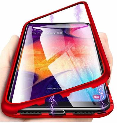 RKMG Back Cover for OnePlus 5T/ 1+5T | Metal Frame & Back Tempered Glass Auto-Fit Powerful Magnetic Back Case