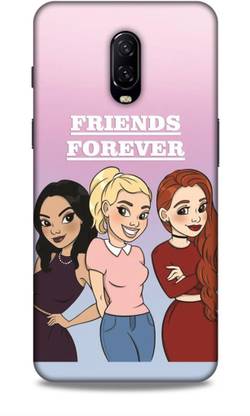 WolfMan Back Cover for Oneplus 6T (A6010) Best Friends Stylish Girls Printed for Girls and Womens