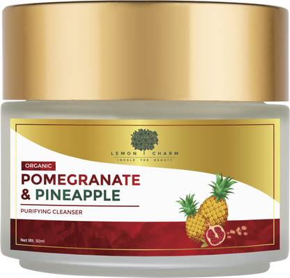 लेमन चर्म ऑर्गेनिक पोमिग्रेनेट एंड पाइनएप्पल प्यूरीफाईंग क्लींजर|नो पैराबेन, सल्फेट, केमिकल्स एंड मिनरल ऑयल फेस वॉश