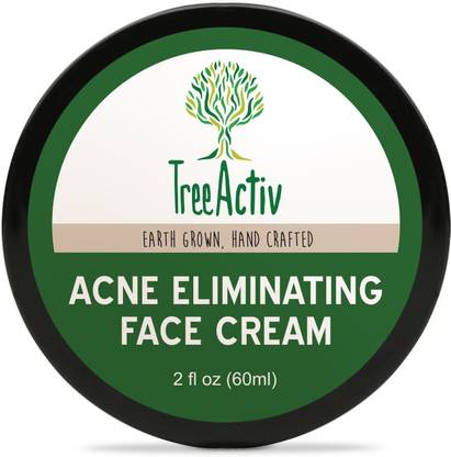 TreeActiv Acne Eliminating Tea Tree Face Cream Plus Grapefruit, Jojoba, Grapeseed & Alo Face Wash
