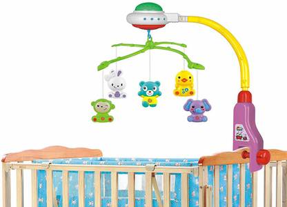 Playhood Musical Cot Mobile With Projector and Rattles , Battery Not Included Rattle