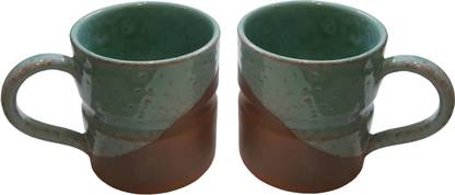 MEHRUNNISA Pack of 1 Terracotta Pottery Small Tea Cups (Set of Two)