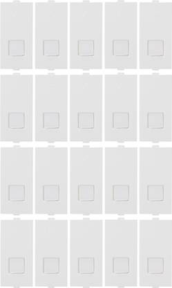CONA 9341 Status Mini Telephone Jack 2 Line (with Shutter) Socket White (Pack of 20)|Module Telephone Socket|Telephone Socket|Jack 2 Socket|Mini Tele Socket|Telephone Socket For Home Office Shop Wall Plate