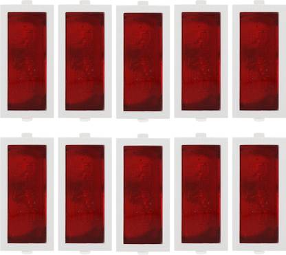 CONA 9326 Status Neon Indicator Socket White (Pack of 10)|Module Neon Socket|White Module Socket|Electrical Socket|Red indicator Socket|Universal Socket|Neon Socket|Socket For Home Office Shop Wall Plate