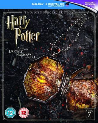 Harry Potter and the Deathly Hallows: Part 1 - Year 7 (Blu-ray + Digital Download + Ultraviolet) (2-Disc Special Edition) (Slipcase Packaging + Region Free + Fully Packaged Import)