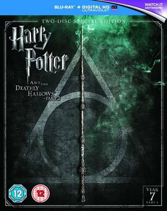 Harry Potter and the Deathly Hallows: Part 2 -Year 7 (Blu-ray + Digital Download + Ultraviolet) (2-Disc Special Edition) (Slipcase Packaging + Region Free + Fully Packaged Import)