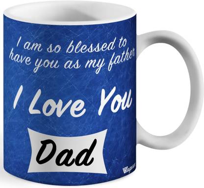 Wagwan I love You Dad Gift for Dad Father Happy Fathers Day White Coffee 330 ml - Special Gift for Dad-Father in Law-Grandfather-Birthday Gifts, Fathers Day Gifts, Daddy Ceramic Coffee Mug