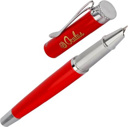 Oculus Smooth 5417 Cap On/Off mechanism with Titanium Steel Tip, Red With Silver Combination Metallic Fountain Pen