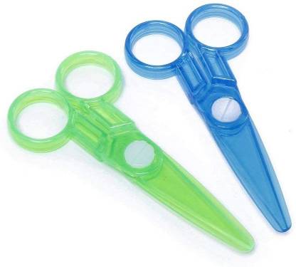 KRAFTMASTERS Child-Safe Scissor Set/Plastic Scissors/Handmade Scissors for Children 2 PCS Scissors