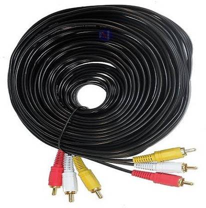 techut  TV-out Cable 10 Meter Gold Plated 3 RCA to 3 RCA Male to Male Audio Video AV Cable