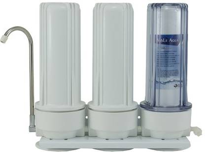 Sole Aqua 3 STAGE COUNTER TOP WATER FILTRATION SYSTEM Solid Filter Cartridge