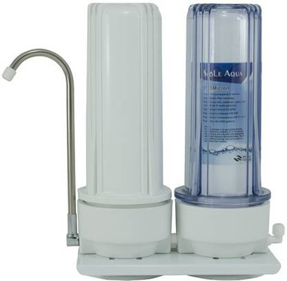 Sole Aqua 2 STAGE COUNTER TOP WATER FILTRATION SYSTEM Solid Filter Cartridge