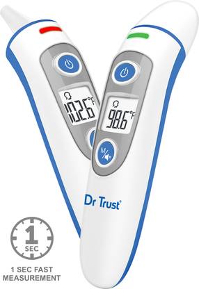 Dr Trust (USA) i-check Clinical Digital Forehead Ear Infrared Temperature Thermometers Machine for kids Adults Pets Objects & Babies Fever Model-601 Thermometer