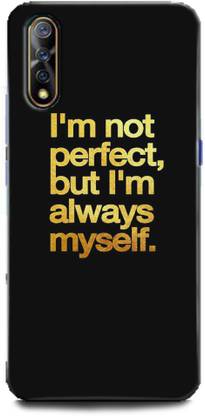 INDICRAFT Back Cover for Vivo S1, Vivo 1907, myself quotes, Printed