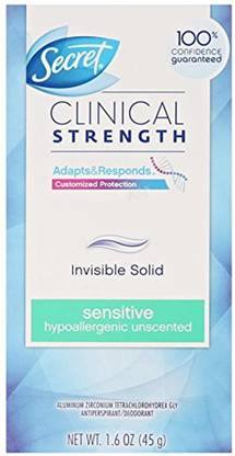 Secret Deodorant Sensitive Hypoallergenic Deodorant Spray  -  For Men