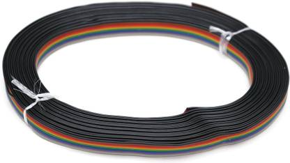 Electronic Spices 10 meter Wire Rainbow Color Flat Ribbon Wire Cable Electronic Components Electronic Hobby Kit